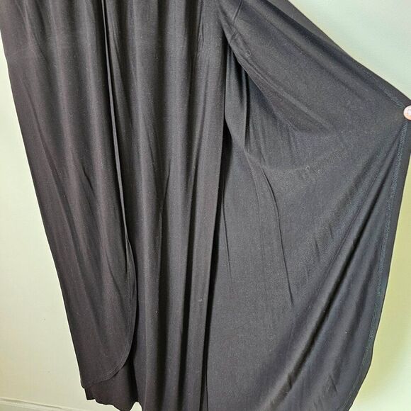 EUC SHEIN SXY BLACK DEEP V NECK TULIP STYLE MAXI DRESS SIZE L - Picture 5 of 15